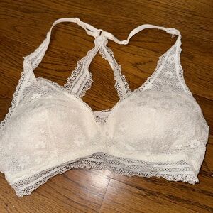 Victoria's Secret Cream Lace Bralette with Racerback